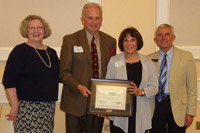 left to right: Deborah Maddy, Associate Director/Associate Provost, OSU Extension; Jim Lindly, Director, LCC Small Business Development Center; Shirl Meads, Operations Coordintator, LCC Small Business Development Center; and Scott Reed, Vice Provost University Outreach and Engagement/OSU Extension Director. Not pictured: Agricultural Business Management Program Instructor-Coordinator, Diane Pigg.