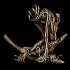 Tangled Weed image on black background