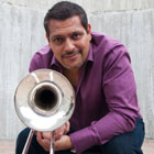 picture of Luis Bonilla with trombone