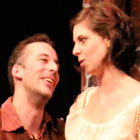 Nathan Blakely and Robin Rice perform Shakespeare