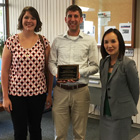 Jenna Rakes, Micah Sardell, and Melissa Woo of UO Information Services