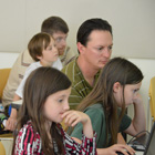 image of Families enjoying coding at the 2014 Hour of Code 