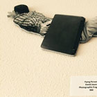 Flying person art on loan to David Joyce gallery