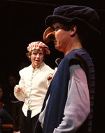 LCC student Mathew Bostrom as Triano in "The Taming of the Shrew"