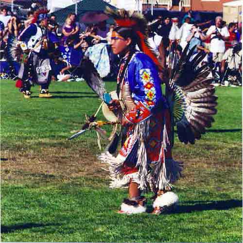 Native American dancer in full regalia