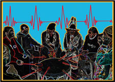 Native American drum circle