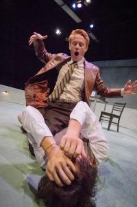 theatre students performing in production