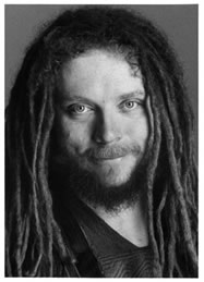 black and white image of Jaron Lanier
