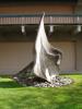  Biomorph II a concrete sculpture outside of building 11 at Lane Community College 